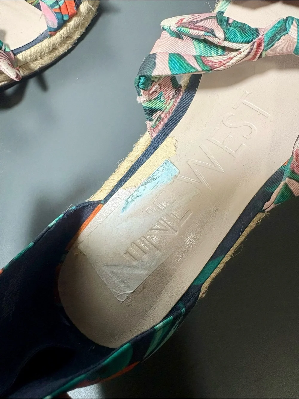 NINE WEST Floral Tie-Knot Espadrille Sandals